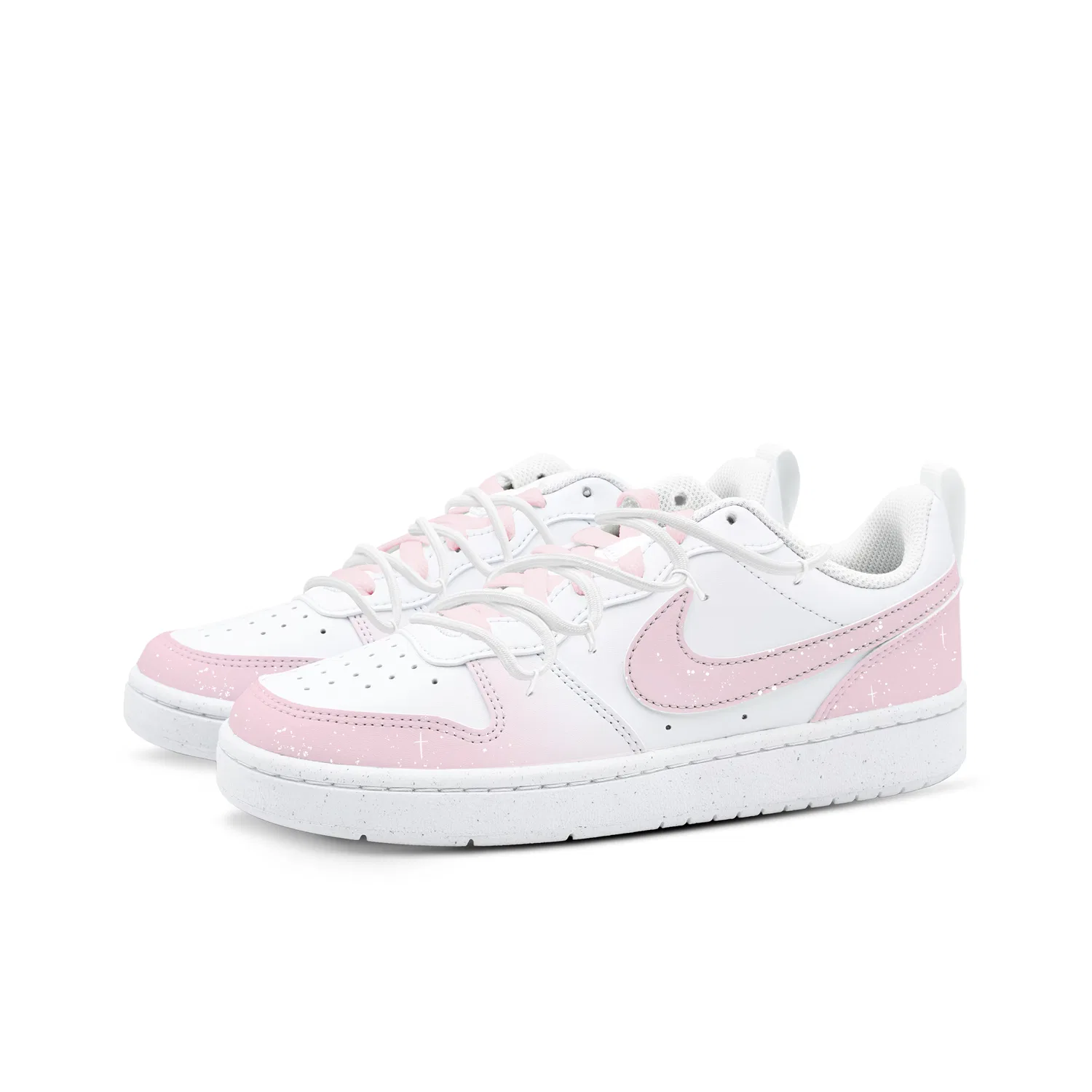 Детские кеды Nike Court Borough Leather Low Pink — фото 4