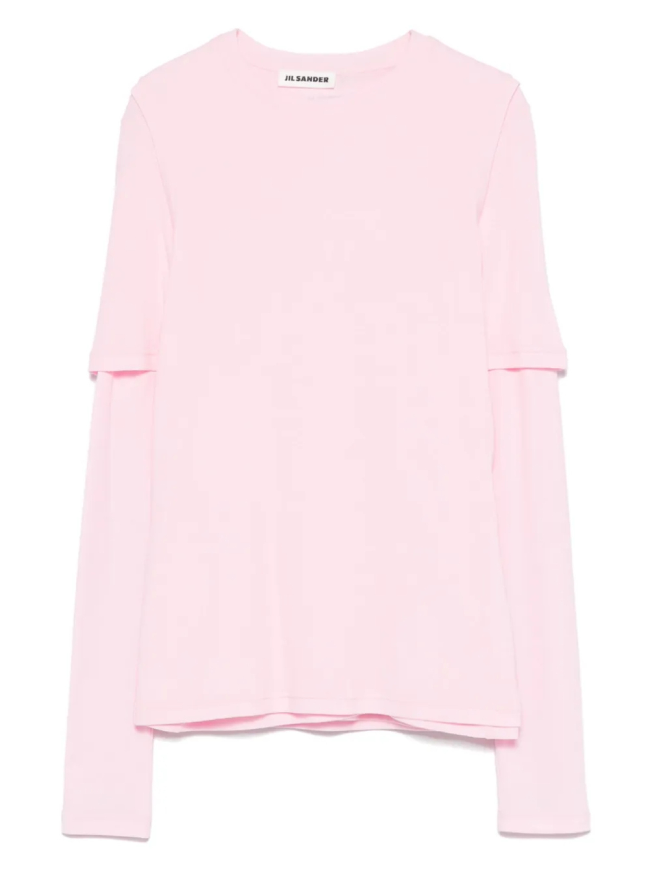 

Хлопковый двухслойный топ Jil Sander, розовый