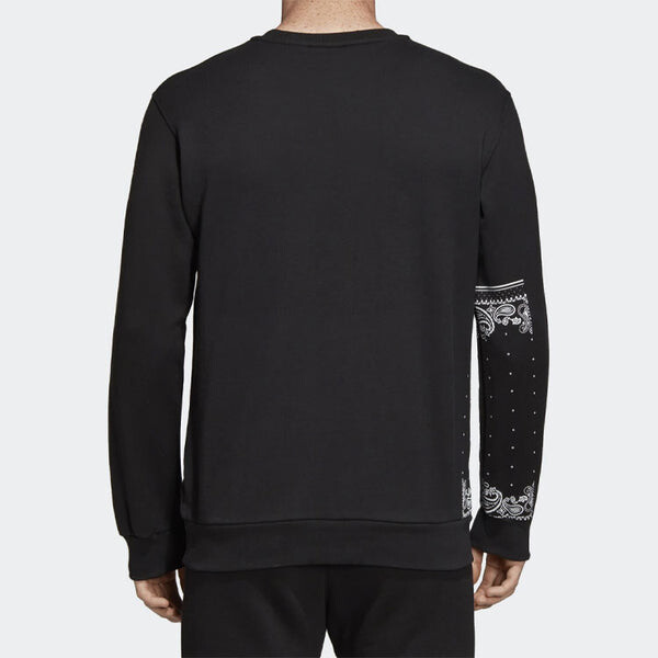 Толстовка originals round neck pullover black Adidas, черный — фото 3