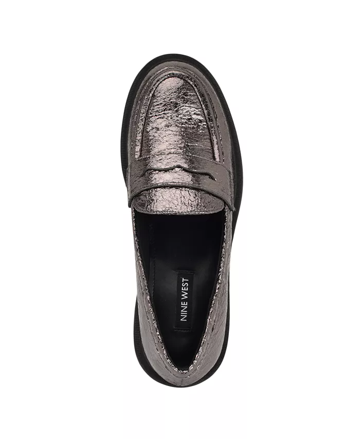 Женские пенни-лоферы Maibel на массивной подошве Nine West, серый — фото 4
