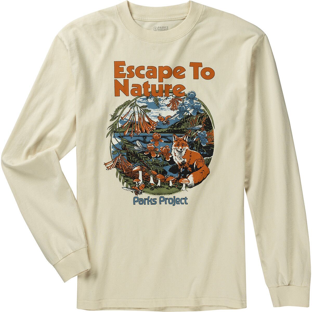 

Футболка с длинным рукавом Escape to nature fox Parks Project, цвет natural