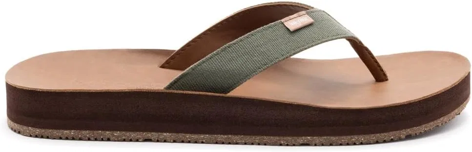 Мужские водостойкие шлепанцы Feelgoodz Zensole Kinderz из веганской кожи и натурального каучука, Pine — фото 4
