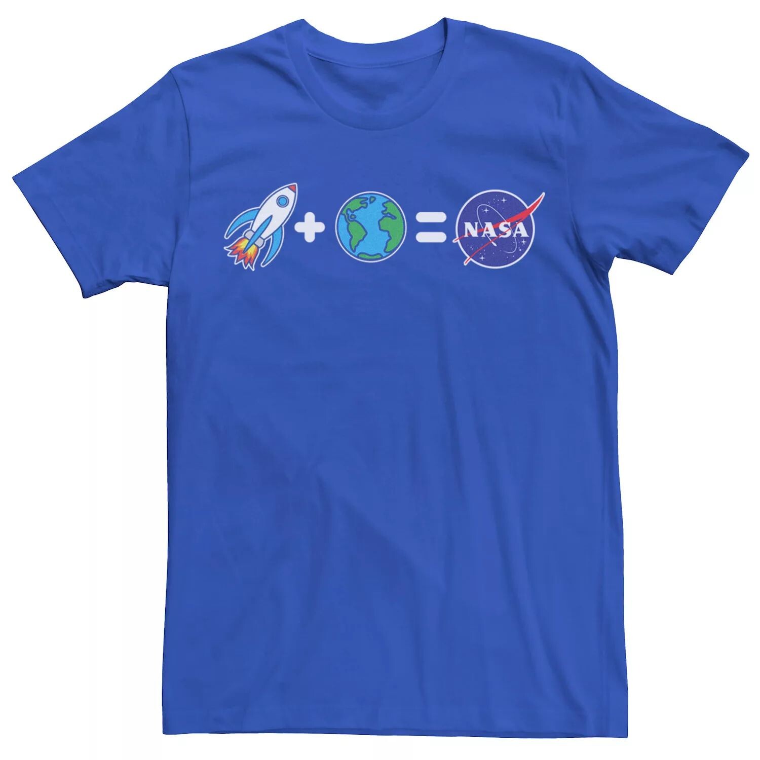

Мужская футболка NASA Rocket Plus Planet Earth Emoji NASA Licensed Character