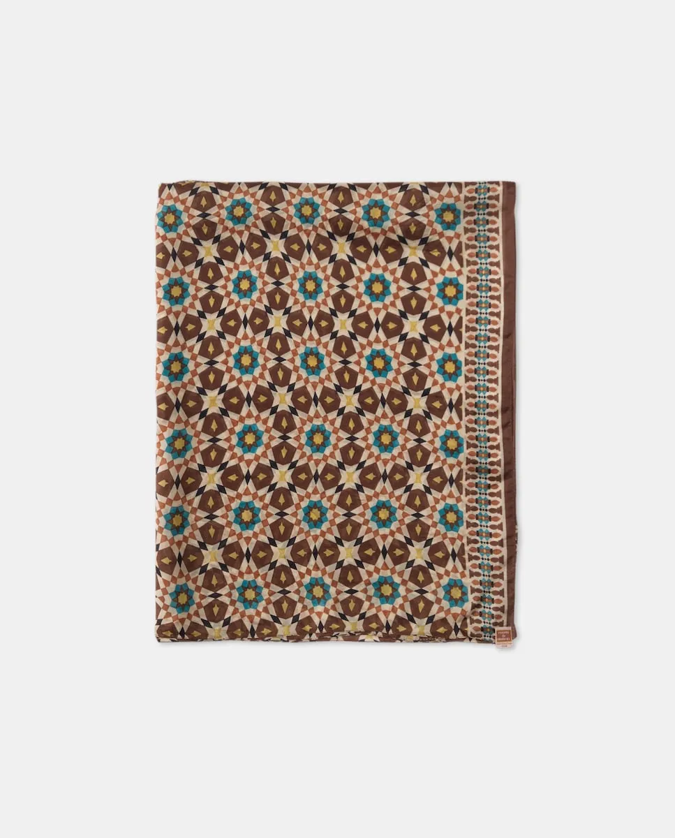 

Шелковый шарф Colores Otoño, коричневый