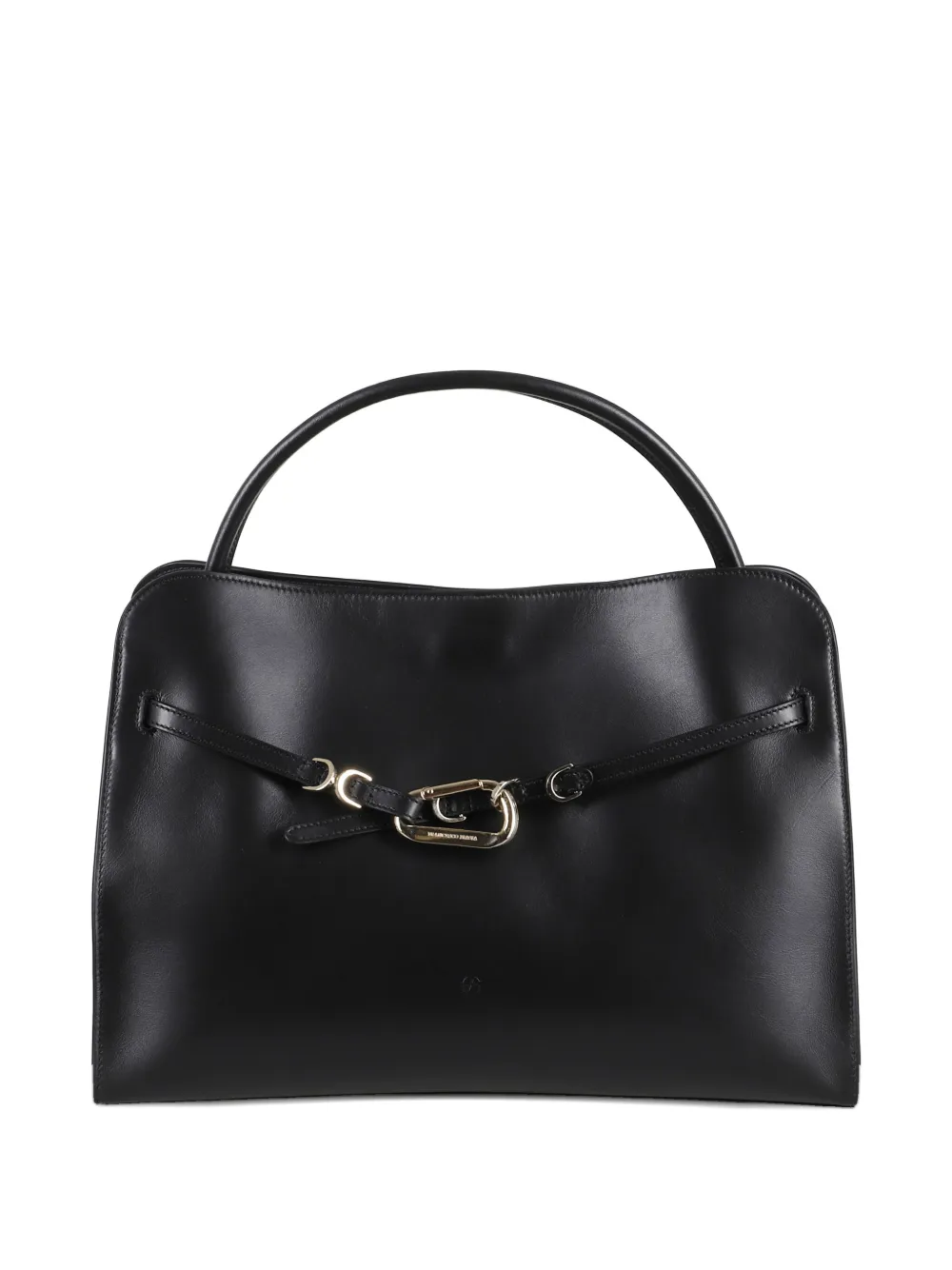 

Кожаная сумка-тоут Always-On с декоративной застежкой BIASIA, черный