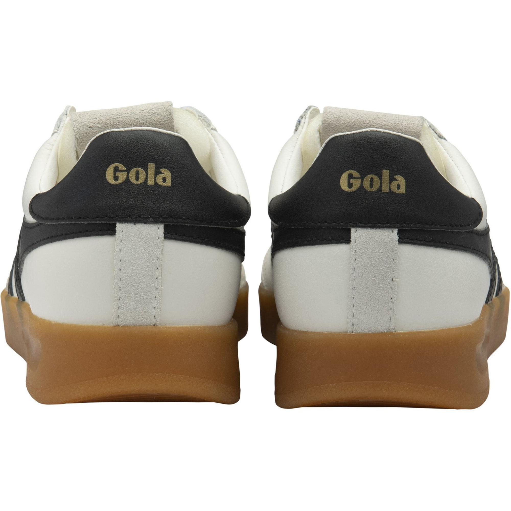 Классические мужские кожаные кроссовки Cyclone Gola, White/Black/Gum — фото 4