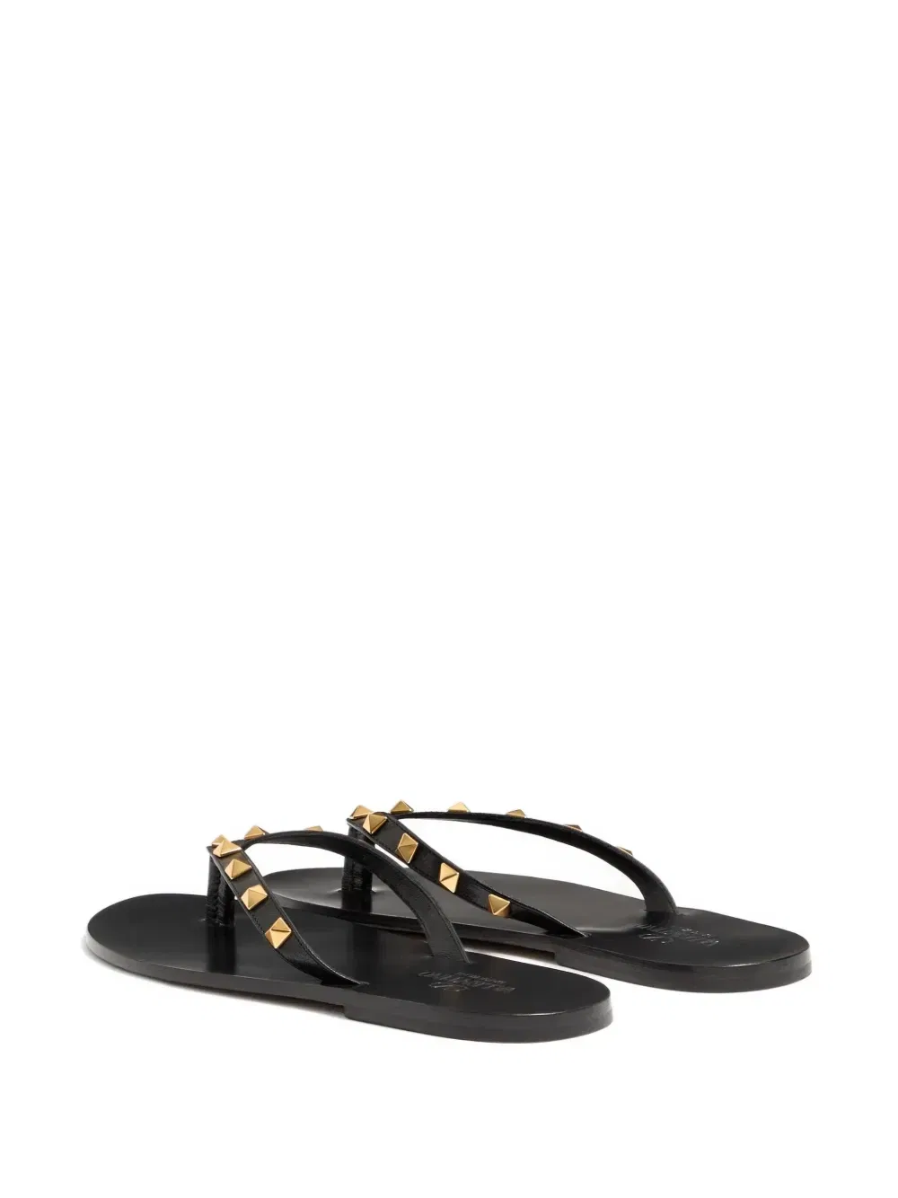 Вьетнамки Rockstud из телячьей кожи VALENTINO GARAVANI, черный — фото 3