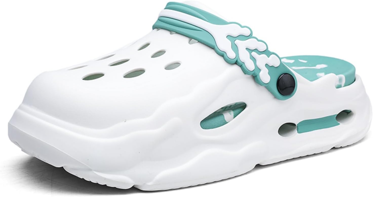 

Модные удобные сабо на платформе для мужчин, высота 4 см - для увеличения роста, Шлепацы, повседневные тапочки, пляжная обувь, стильные сандалии Khwfjas, белый