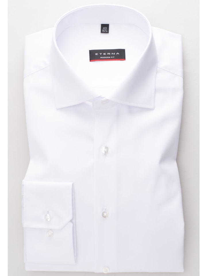 

Рубашка Eterna Langarm Modern Fit Cover Shirt Twill, белый