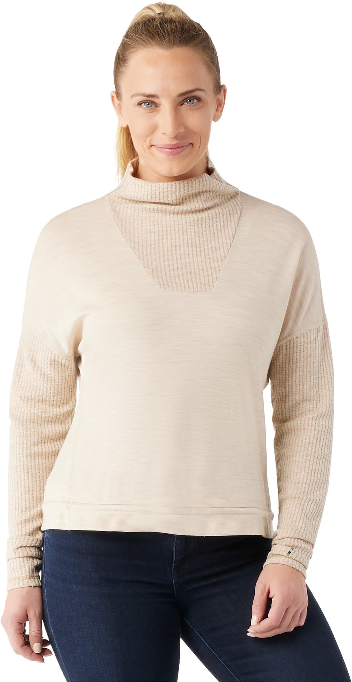

Топ Smartwool Thermal Merino Rib Top, цвет Toasted Coconut Heather