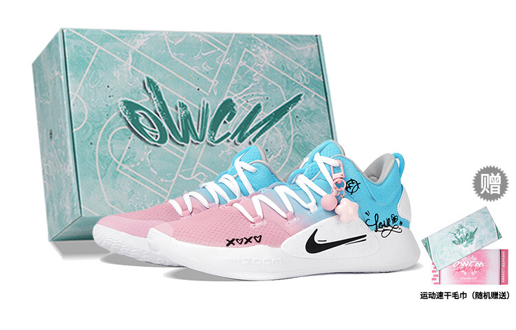 

Баскетбольные кроссовки Hyperdunk X мужские с низким верхом розового/синего цвета Nike