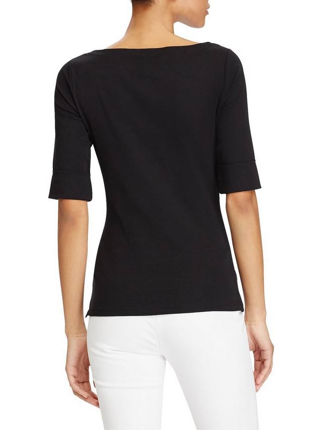 Топ с вырезом лодочкой от джуди Ralph Lauren, цвет Polo Black — фото 2