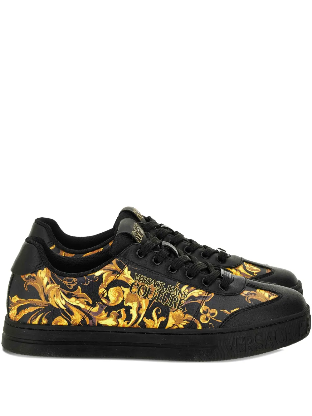 

Кроссовки с принтом Baroque Versace Jeans Couture, черный