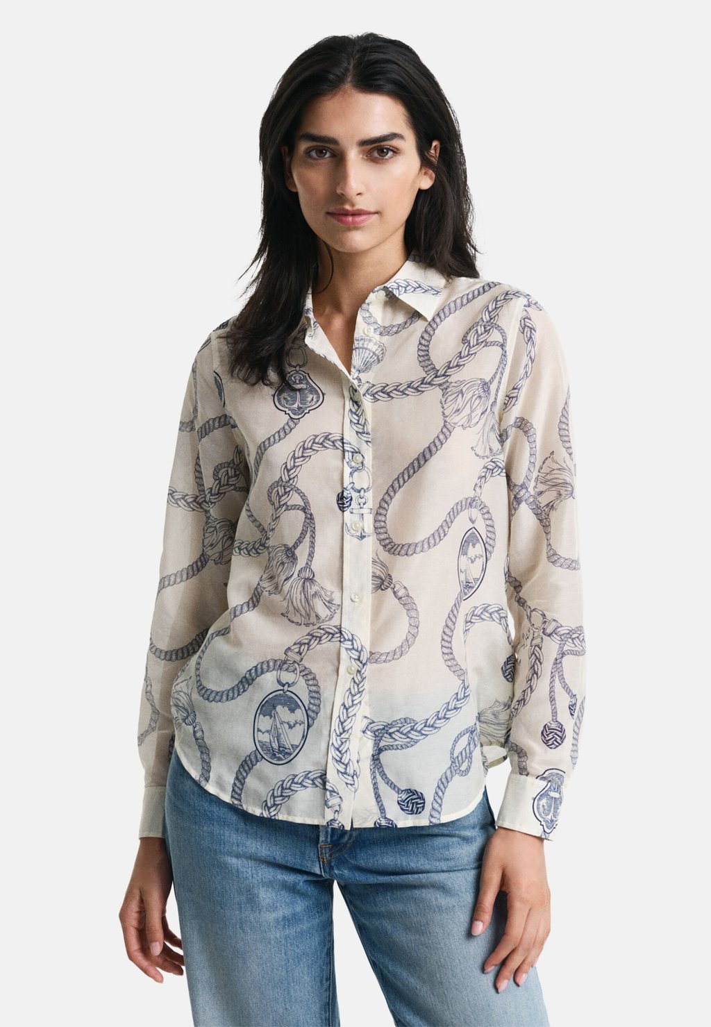 

Рубашка REG SAILING PRINT GANT, слоновая кость