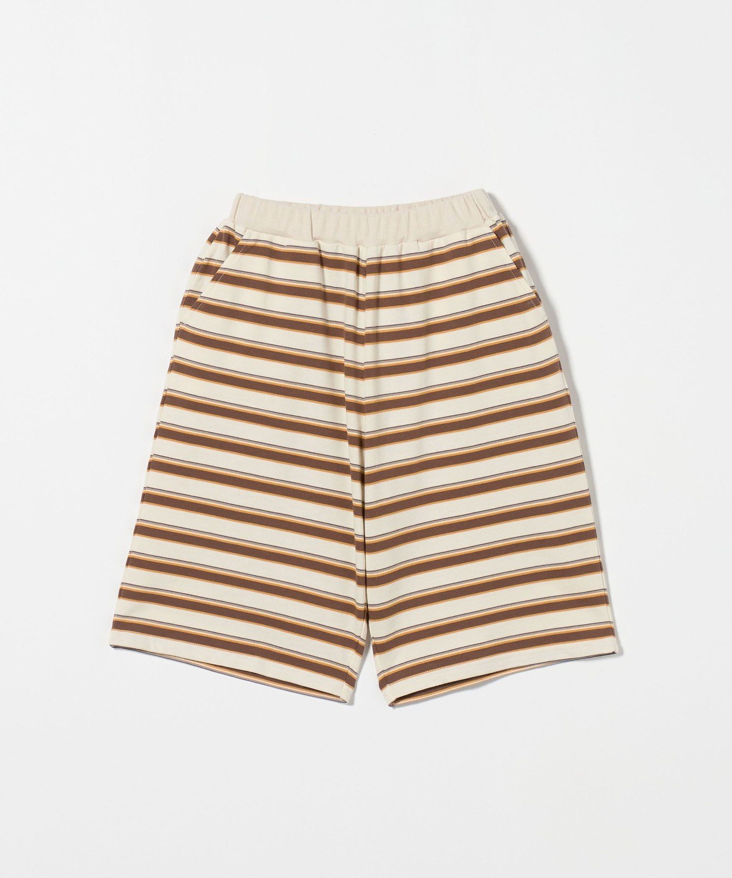 Мини-шорты из флиса в полоску / Детские 140-160 см United Arrows Green Label Relaxing, MD.BROWN
