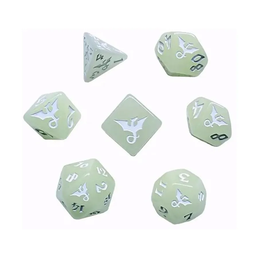 

Набор Poly Set Glow in the Dark — Луна с белым (7), Dragon Dice (Black Oak)
