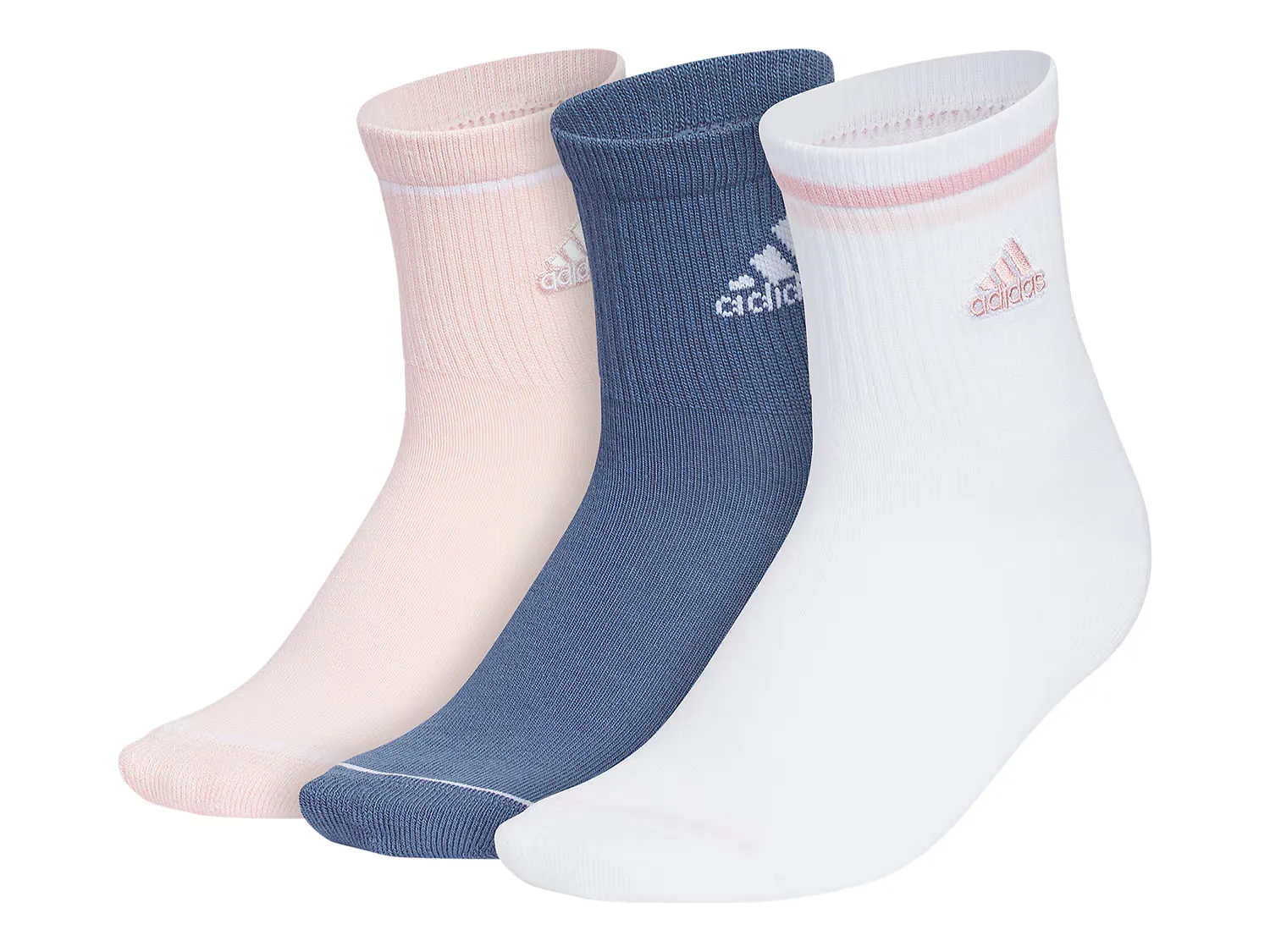 

Носки Cushioned Sport 2.0 Women's Quarter Ankle Socks - 3 Pack Adidas, розовый/темно-синий/белый