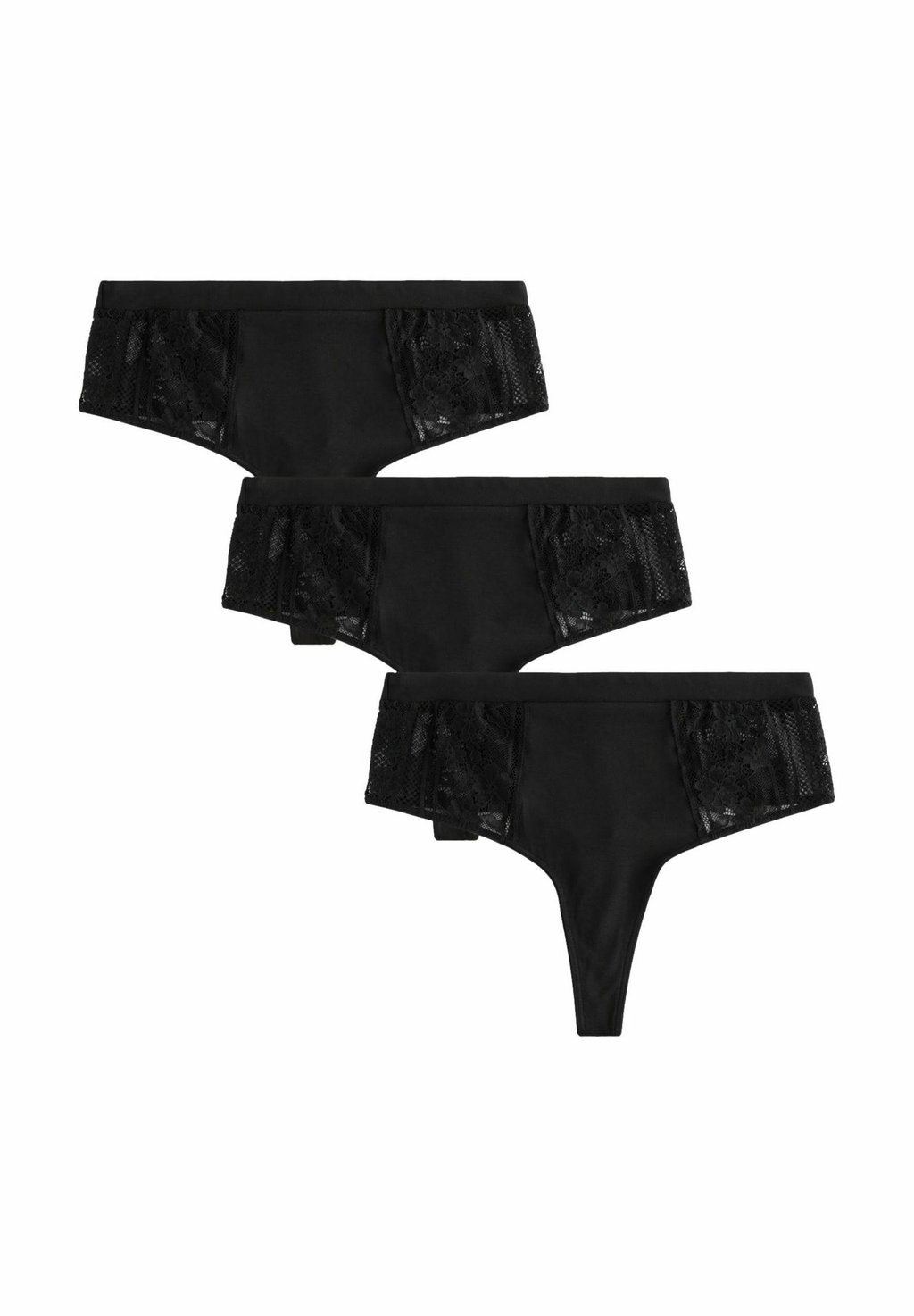 

Стринги HIGH WAISTED FIT - 3 PACK Next, черный