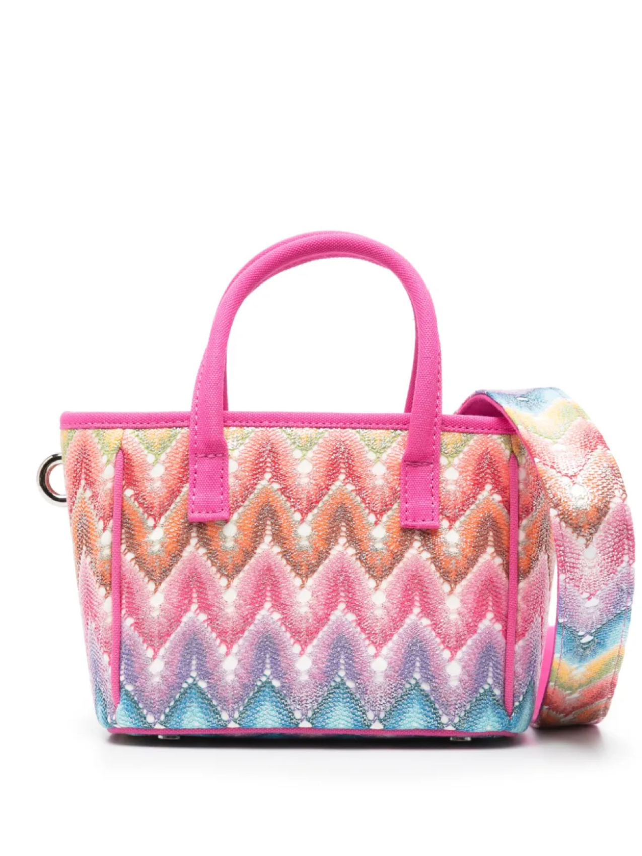 

Сумка Missoni Kids с зигзагообразным узором, розовый