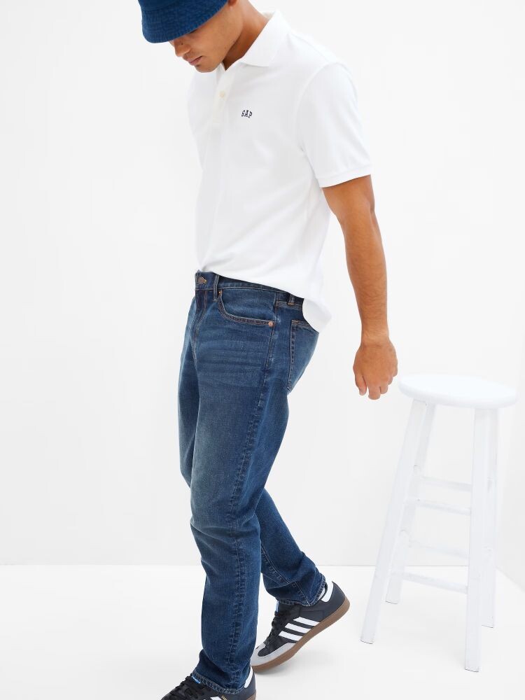 

Прямые зауженные джинсы Gap, синий
