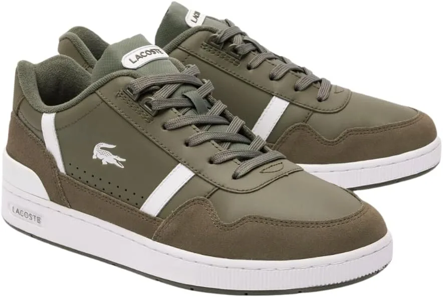 Мужские низкие кроссовки Lacoste T-Clip 223 6 SMA, Мужская низкая обувь, белый/хаки — фото 2
