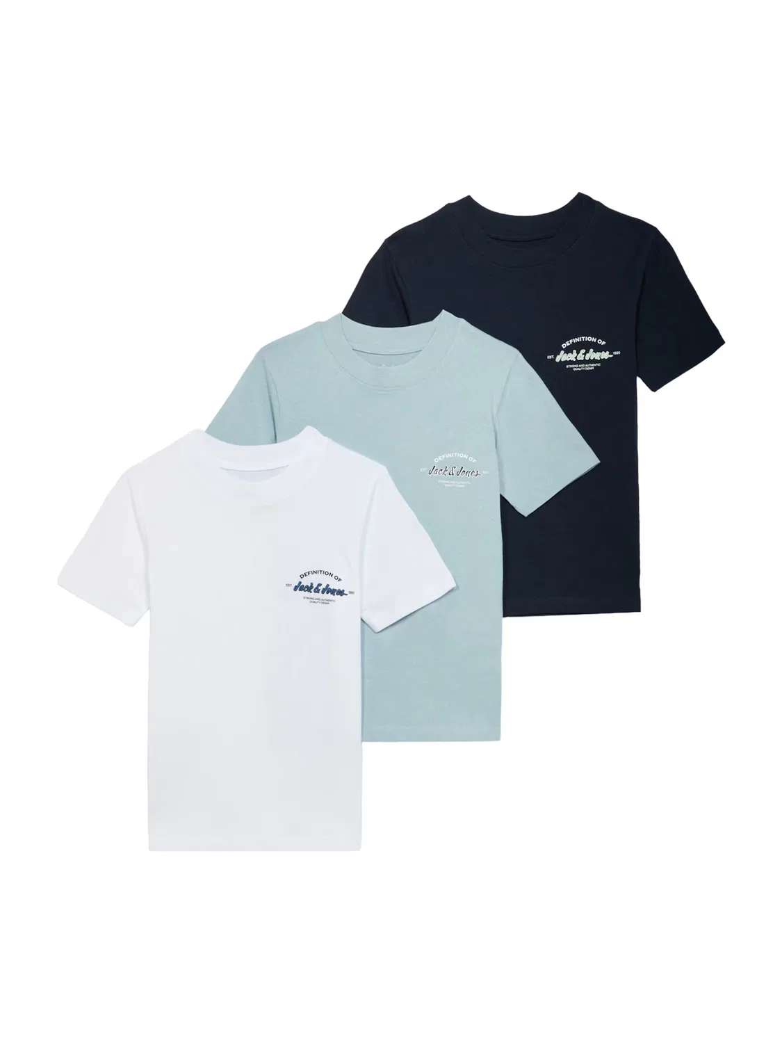 Футболка 'JJBRANDON' Jack & Jones Junior, Night Blue/Light Blue/White