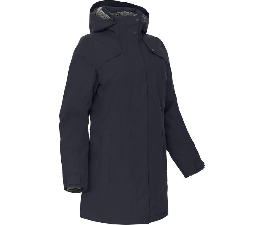 

BERGSON Зимнее пальто с плюшевой подкладкой, утеплённое, водонепроницаемость 20 000 мм водяного столба, синего цвета