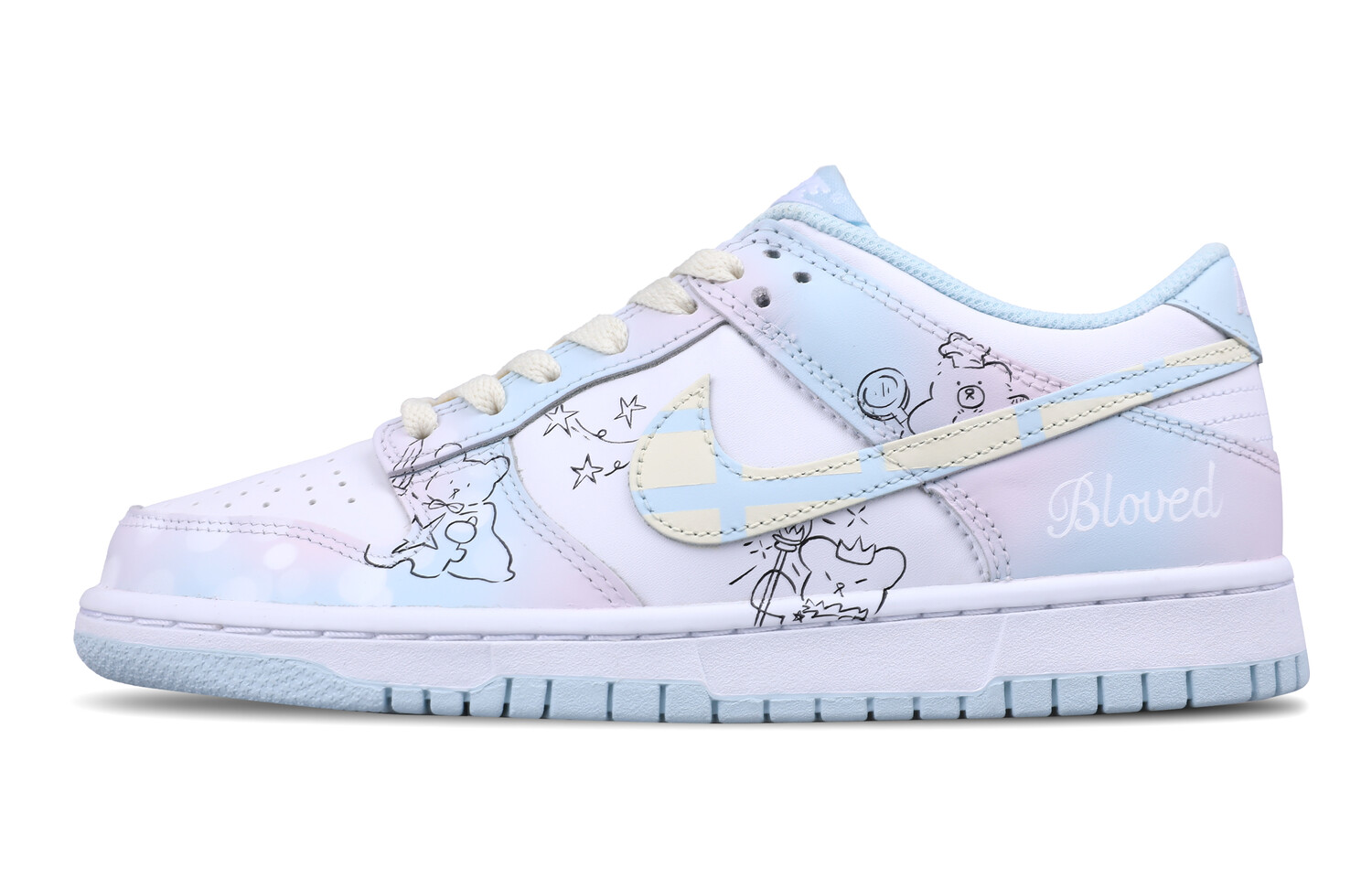 

Кроссовки Nike Dunk Skateboarding Shoes Women's Low-top Pink/white, голубой, Синий, Кроссовки Nike Dunk Skateboarding Shoes Women's Low-top Pink/white, голубой