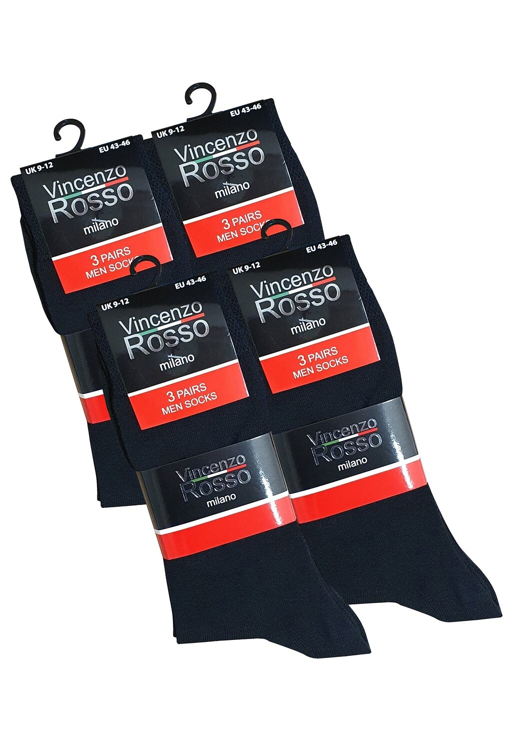 

Носки PACK OF 12 PAAR Vincenzo Rosso, черный