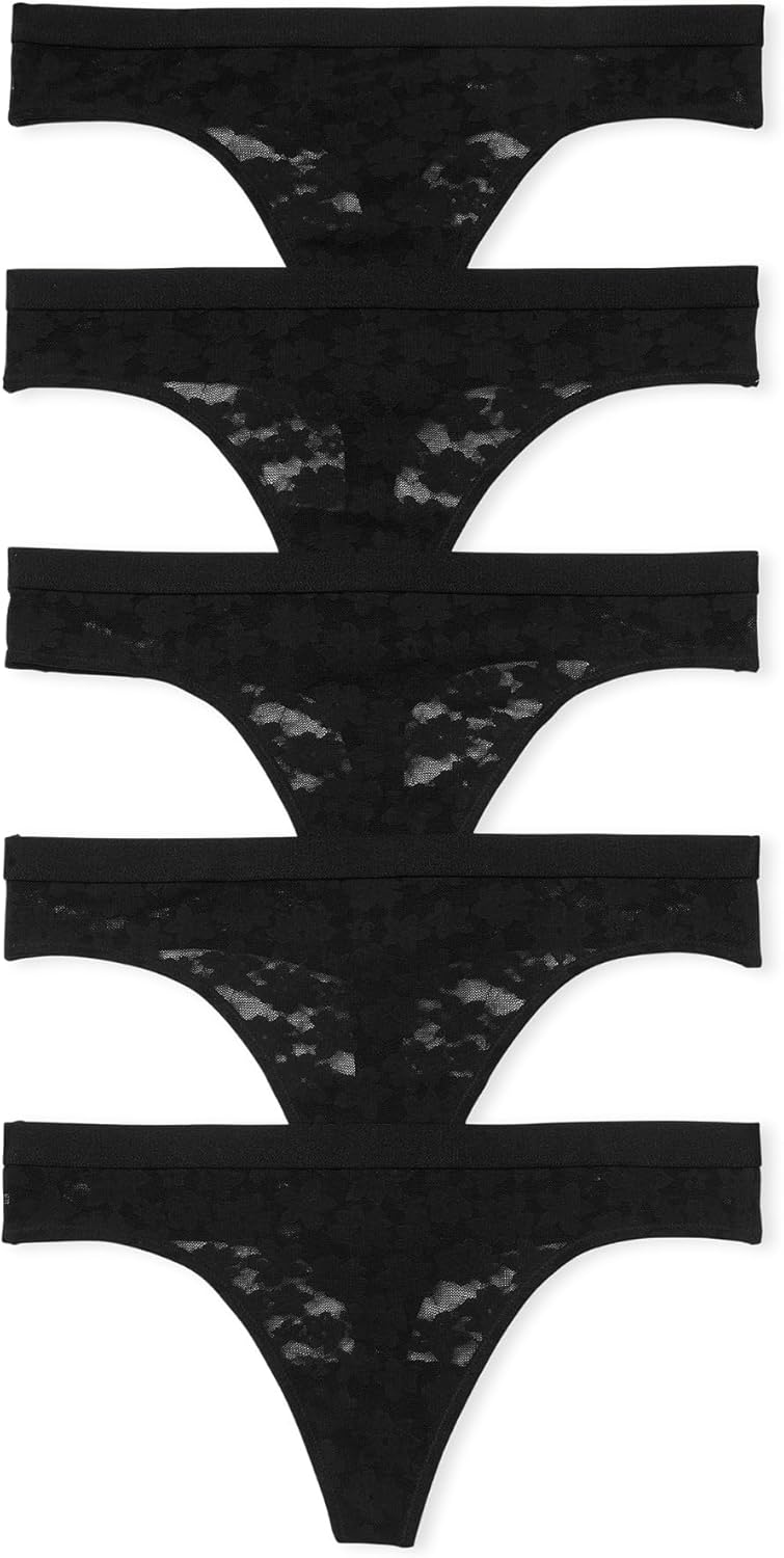 Victoria's Secret PINK Женские кружевные трусики-стринги, трусики для женщин, набор из нескольких штук (XS-XXL), Daisy Lace