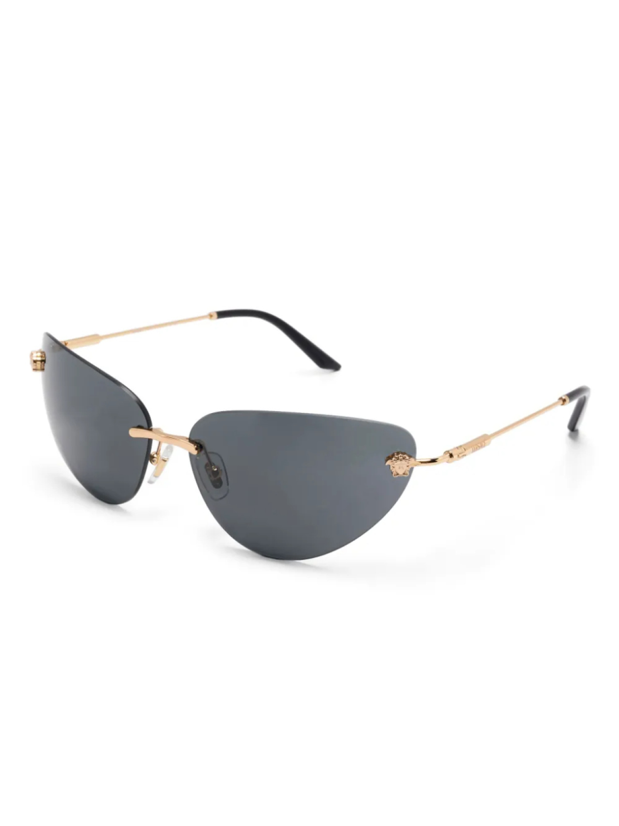Солнцезащитные очки Versace Eyewear в геометрической оправе, золотой — фото 2