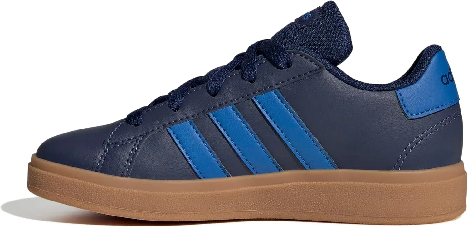 Теннисные кроссовки унисекс Kinder Grand Court Lifestyle на шнуровке, теннисные кроссовки adidas, темно-синий