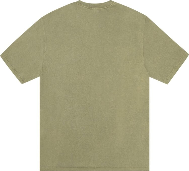 Футболка Stussy Locations Pigment Dyed 'Olive', зеленый — фото 2