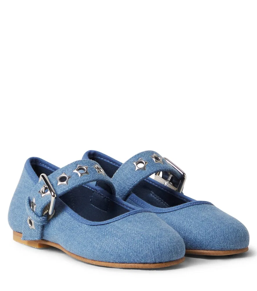 Джинсовые балетки Мэри Джейн Stella McCartney Kids, синий