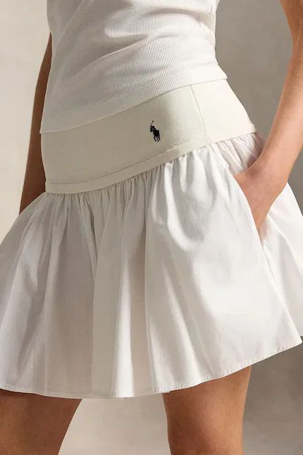 Юбка мини Polo Ralph Lauren, белый — фото 4
