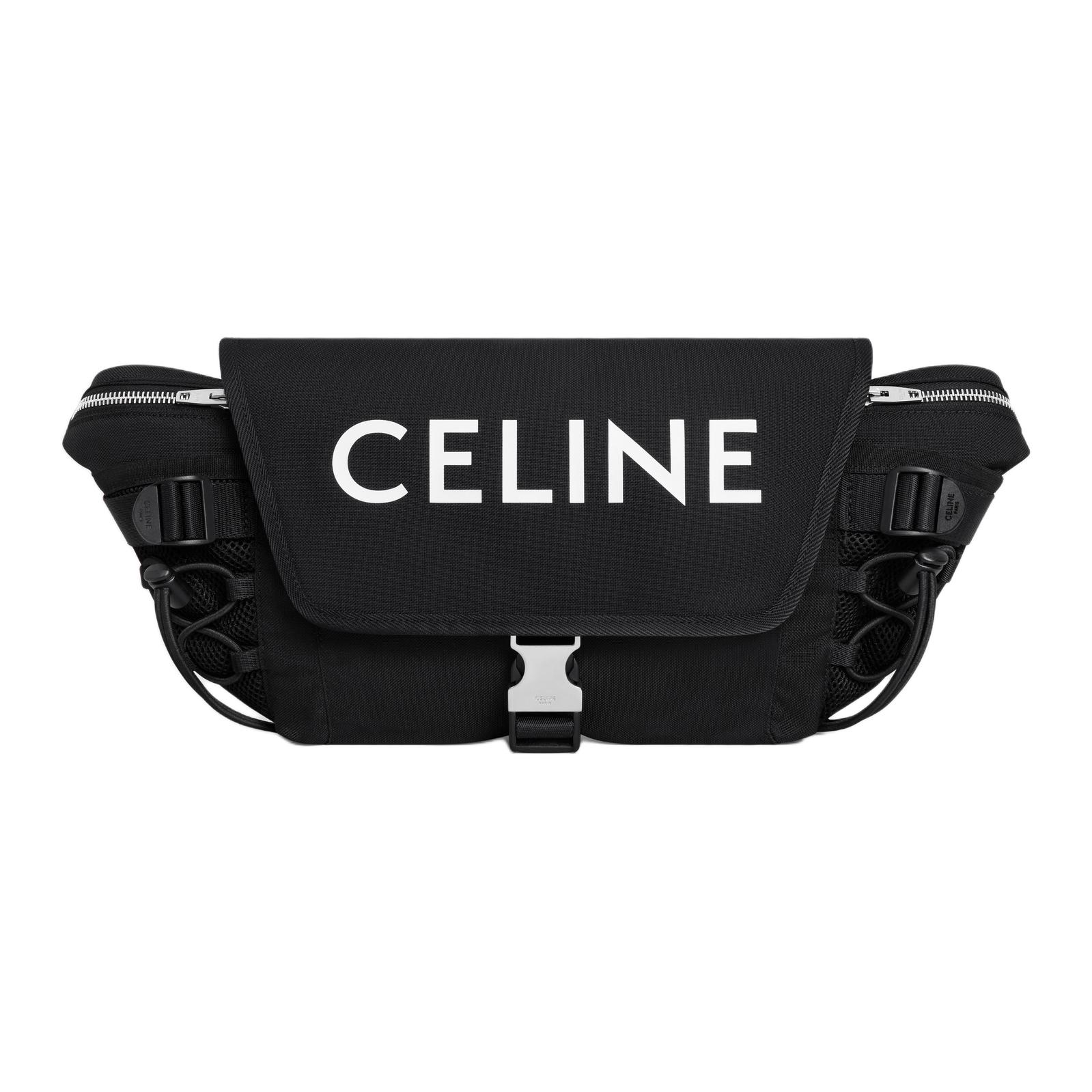 

CELINE Нейлоновый поясной кошелек малого размера мужской черный