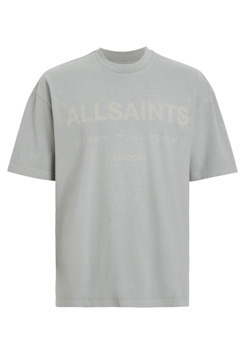 

Футболка с принтом Laser Crew AllSaints, Skyline Grey