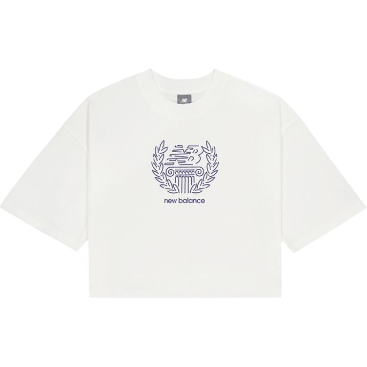 

New Balance Футболка с каплевидным вырезом женская white, Белый, New Balance Футболка с каплевидным вырезом женская white