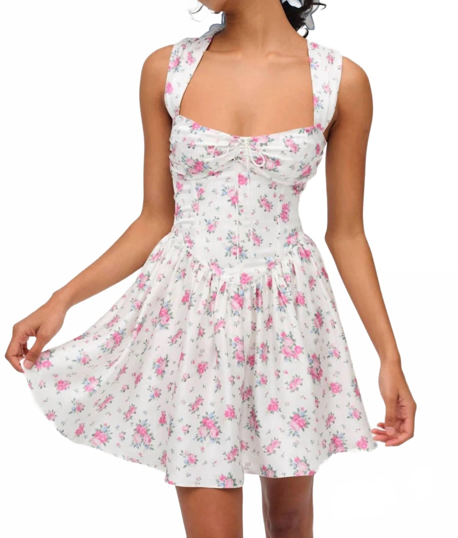 

Мини-платье August белого цвета For Love & Lemons