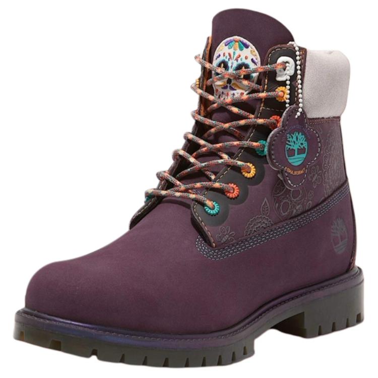 Мужские ботинки Timberland кастомизированные, темно-фиолетовый — фото 2