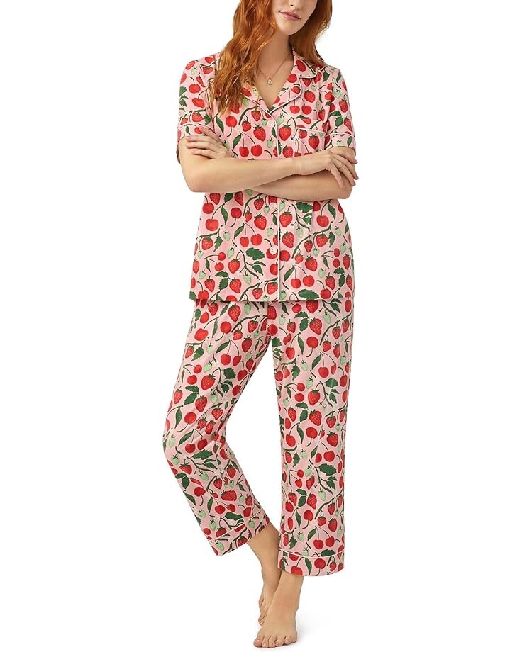 

Пижама Bedhead PJs Short Sleeve Cropped, цвет Berry Bliss
