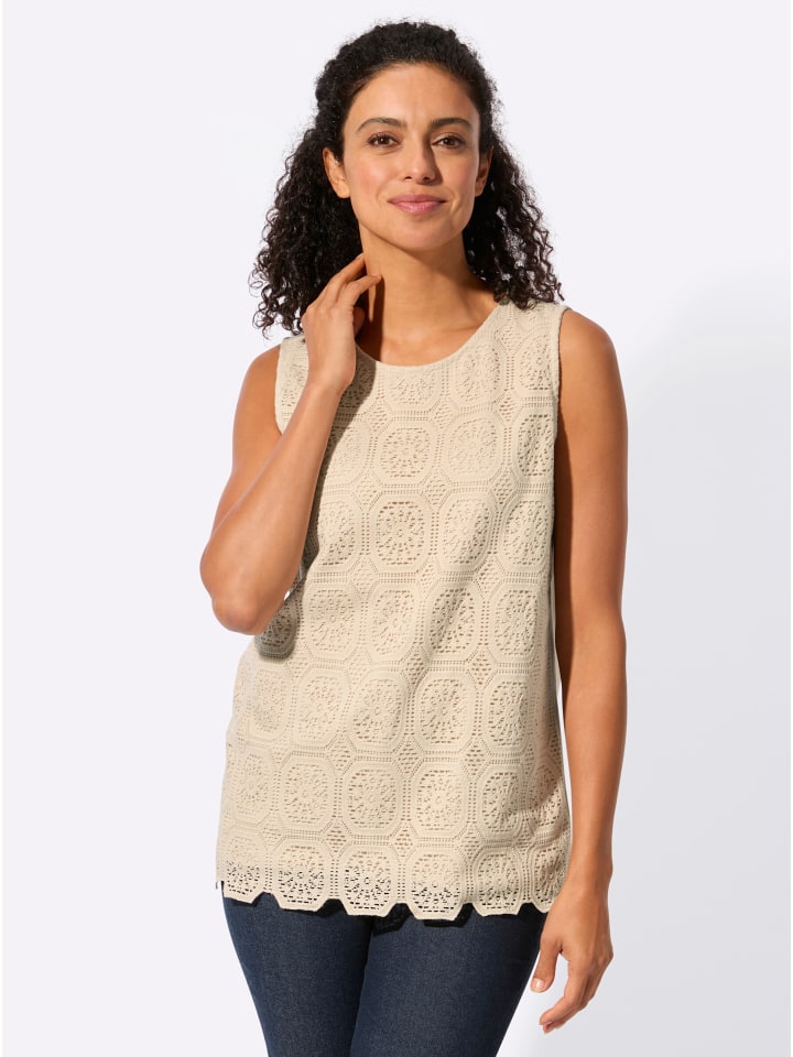 

WITT WEIDEN Кружевной топ песочного цвета