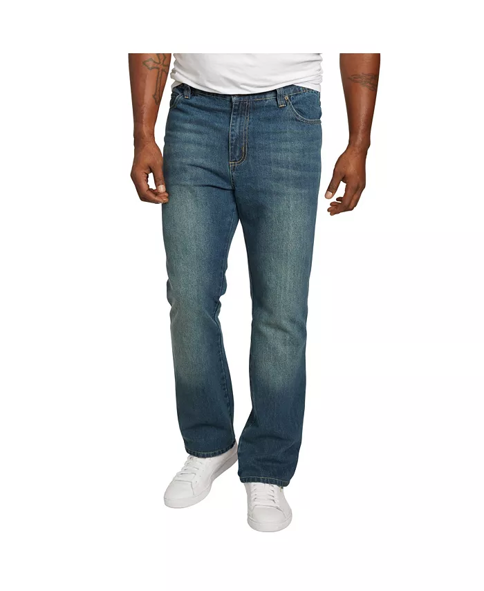 

Джинсы Big & Tall by KingSize Athletic Fit с боковой резинкой и пятью карманами Liberty Blues, синий