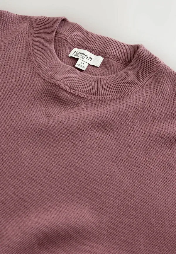 Джемпер Next, Boxy fit mid weight jumper, цвет сливово-розовый — фото 3