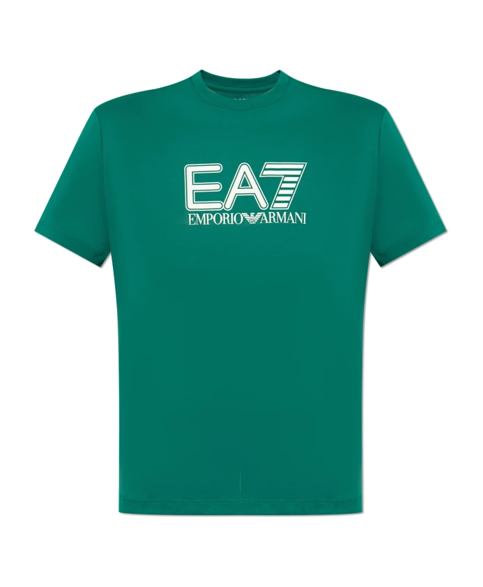 

Хлопковая футболка Emporio Armani Ea7, зеленый