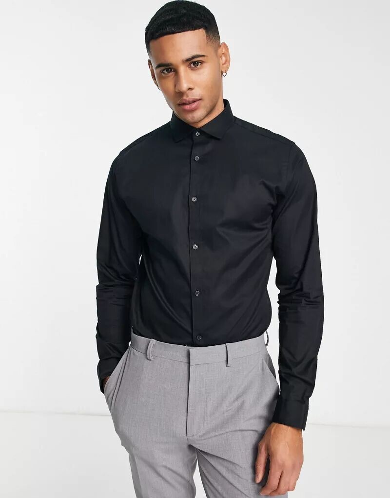 

Jack & Jones Premium - Черная узкая рубашка