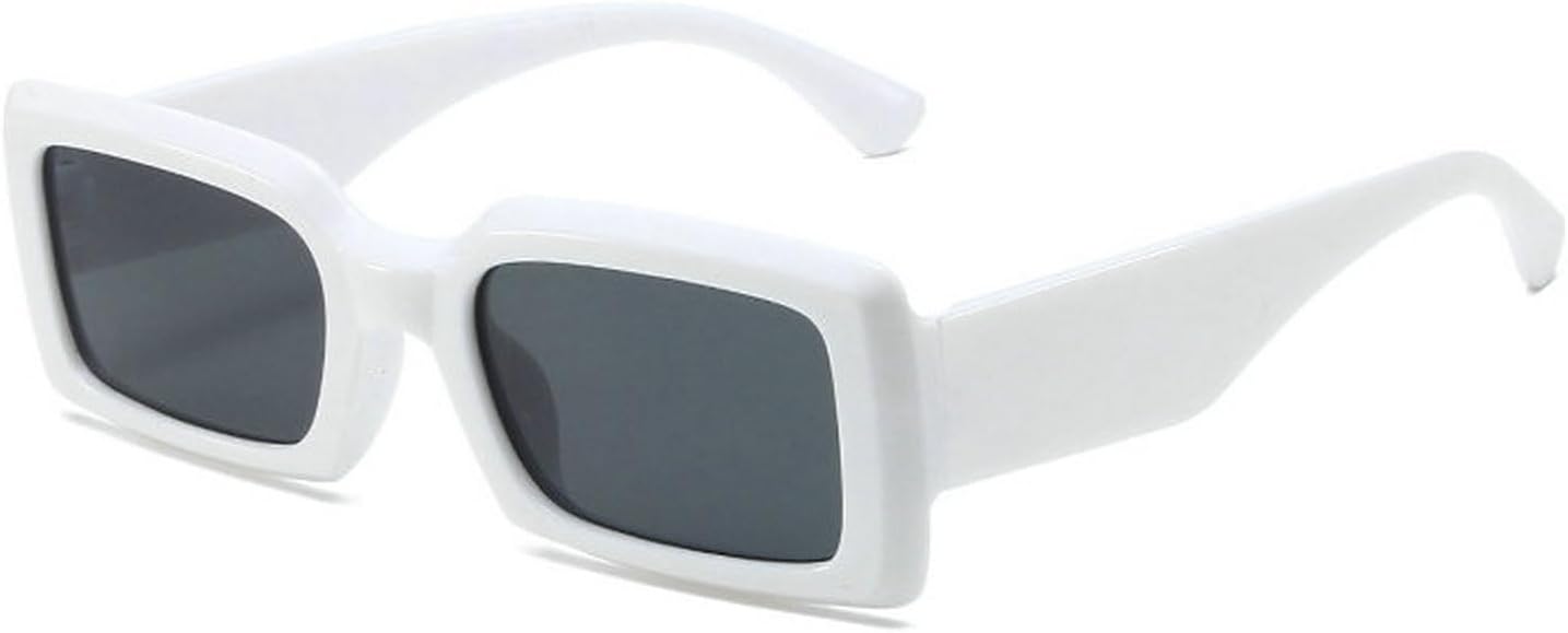 

Солнцезащитные очки COTIA маленького квадратного размера для женщин и мужчин, конфетные цвета, модные ретро-очки прямоугольной формы, милые солнцезащитные очки W37, White