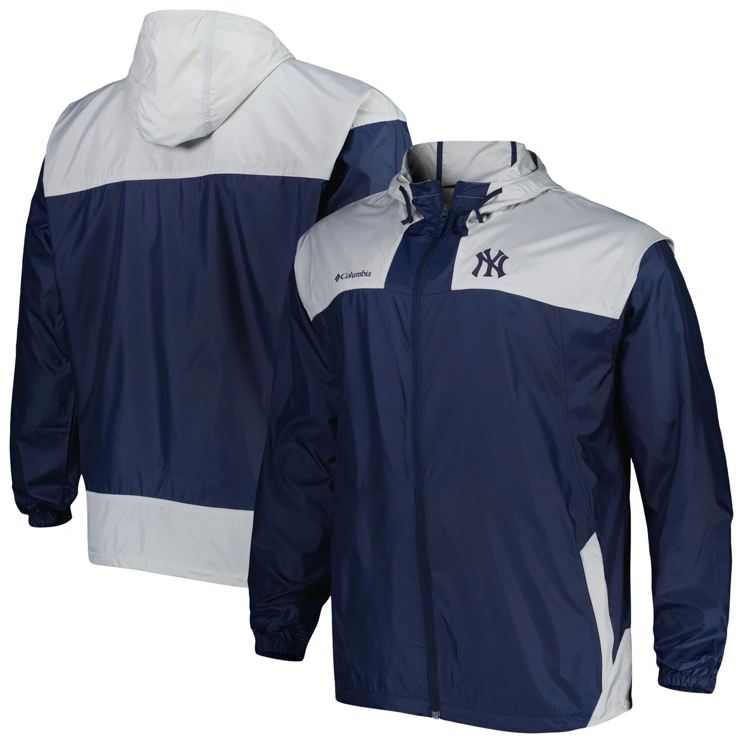 

Мужская ветровка с молнией во всю длину Columbia Navy New York Yankees Flash Forward Challenger Omni-Shade