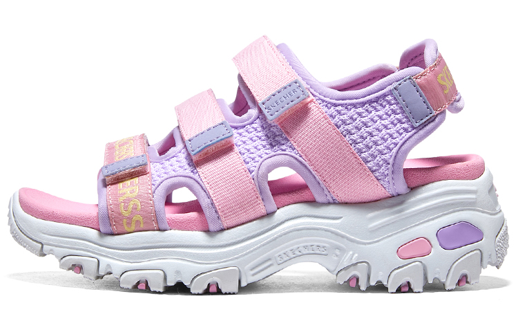 

Антиударные детские сандалии D'LITES Series розово-фиолетовые для подростков Skechers