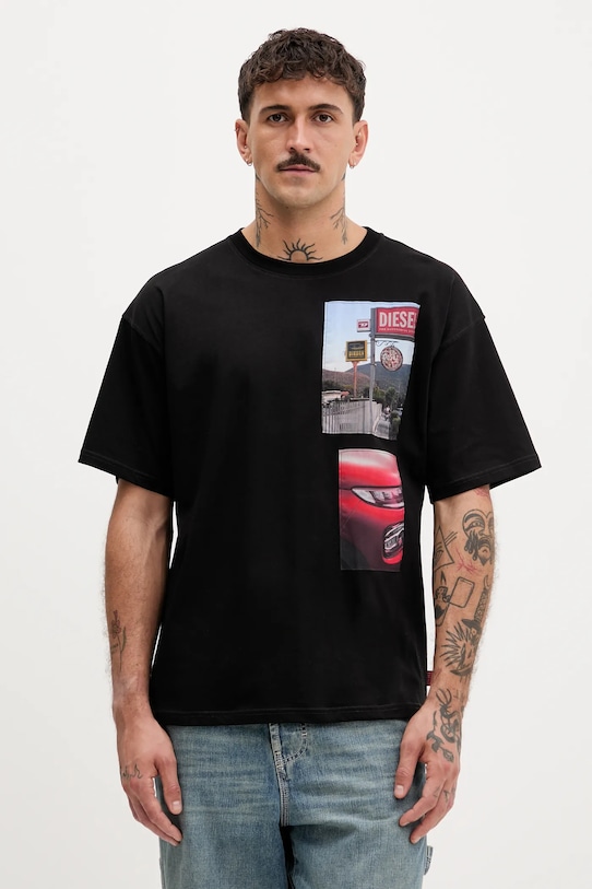 

Хлопковая футболка T-BOXT-T3 Diesel, черный